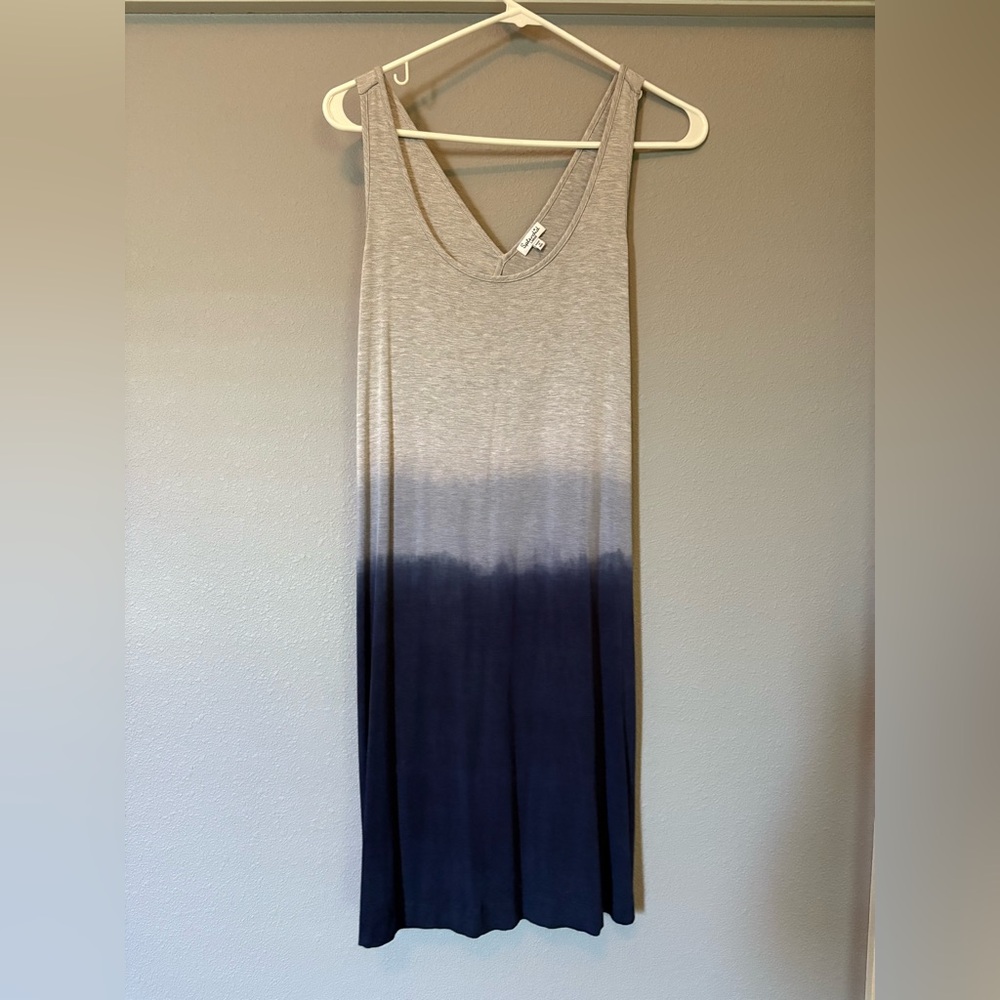Splendid Gray and Navy Mini Dress